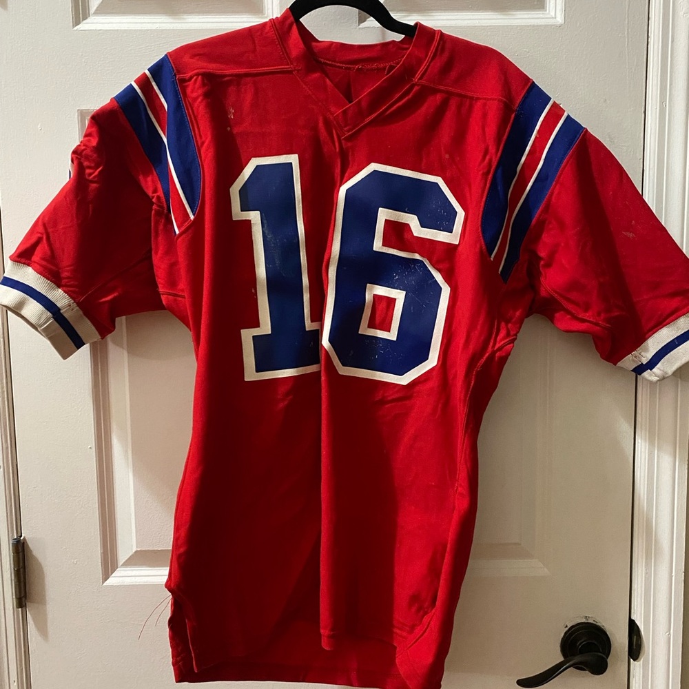 Vintage Red Football Jersey #16